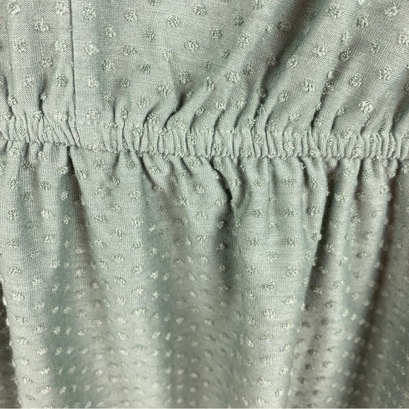 LANE Bryant Sea Spray Swing Flutter-Sleeve Clip Dot Babydoll Top Size 14/16 - Picture 11 of 13